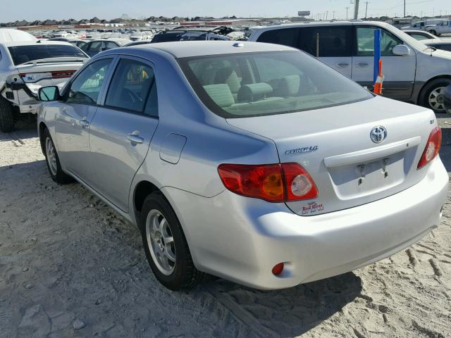 JTDBL40E099035245 - 2009 TOYOTA COROLLA BA SILVER photo 3