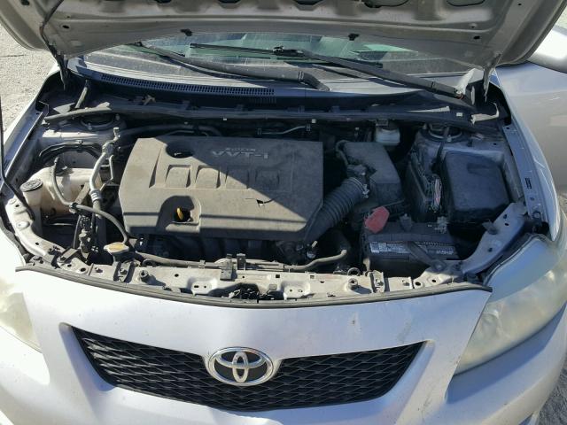 JTDBL40E099035245 - 2009 TOYOTA COROLLA BA SILVER photo 7