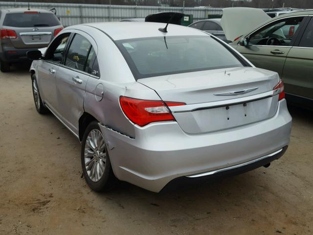 1C3CCBCB0CN175342 - 2012 CHRYSLER 200 LIMITE SILVER photo 3