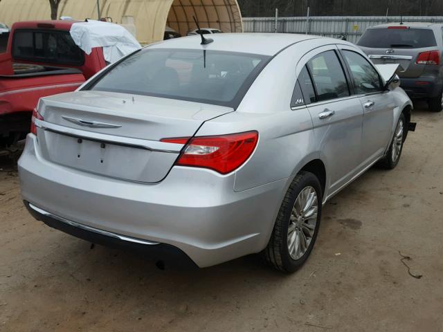 1C3CCBCB0CN175342 - 2012 CHRYSLER 200 LIMITE SILVER photo 4