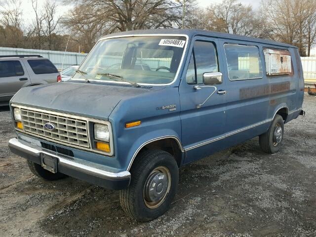 1FBJS31YXJHB41640 - 1988 FORD ECONOLINE BLUE photo 2