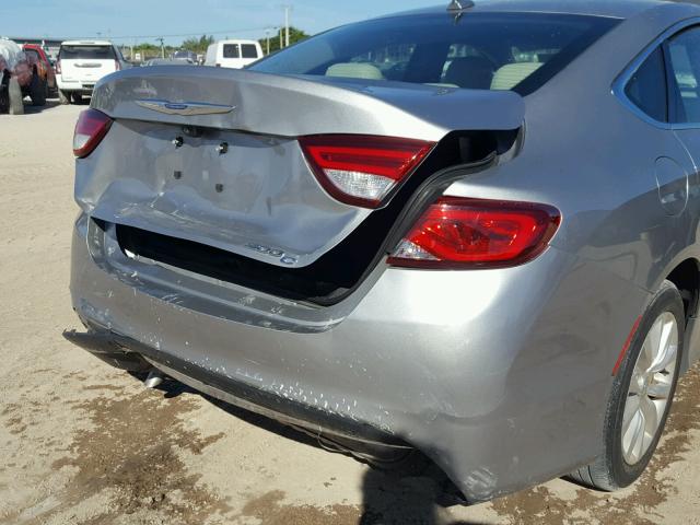 1C3CCCCB8FN610196 - 2015 CHRYSLER 200 C SILVER photo 9