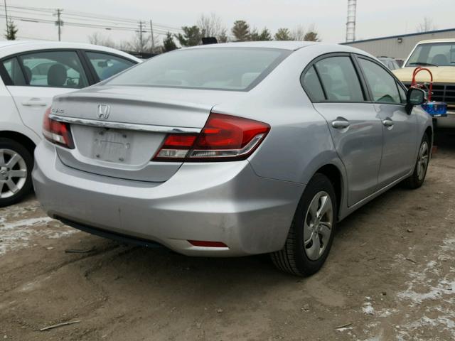 2HGFB2F58DH576716 - 2013 HONDA CIVIC LX SILVER photo 4