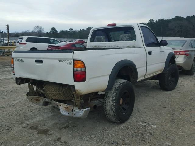 5TEPM62N94Z423339 - 2004 TOYOTA TACOMA WHITE photo 4