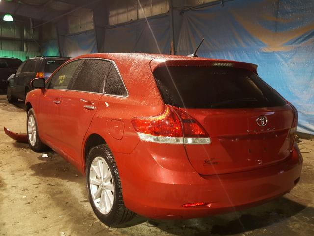 4T3BA3BB3AU010296 - 2010 TOYOTA VENZA BASE RED photo 3