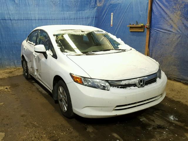 19XFB2F53CE041530 - 2012 HONDA CIVIC LX WHITE photo 1