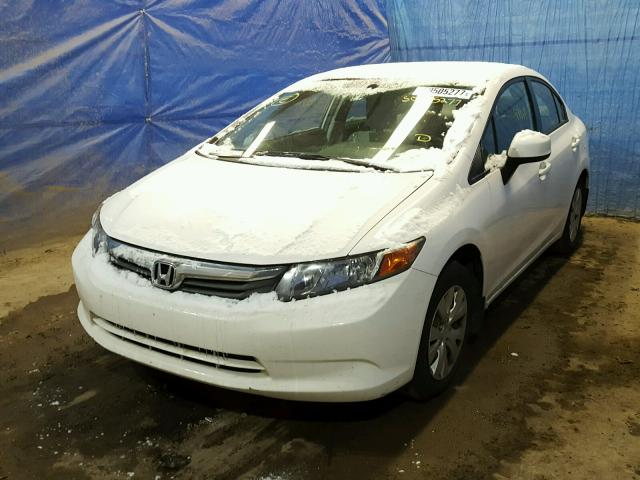 19XFB2F53CE041530 - 2012 HONDA CIVIC LX WHITE photo 2