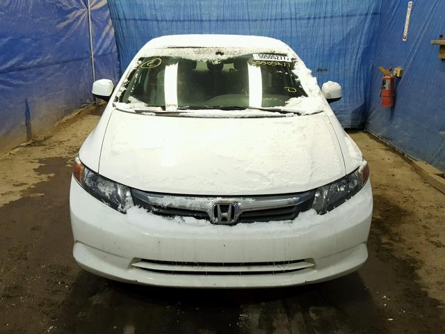 19XFB2F53CE041530 - 2012 HONDA CIVIC LX WHITE photo 9