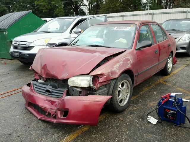 1NXBR12E12Z572585 - 2002 TOYOTA COROLLA CE RED photo 2