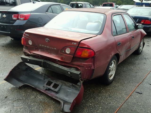 1NXBR12E12Z572585 - 2002 TOYOTA COROLLA CE RED photo 4