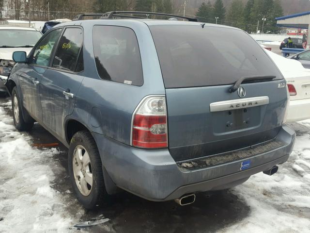 2HNYD18255H554182 - 2005 ACURA MDX BLUE photo 3