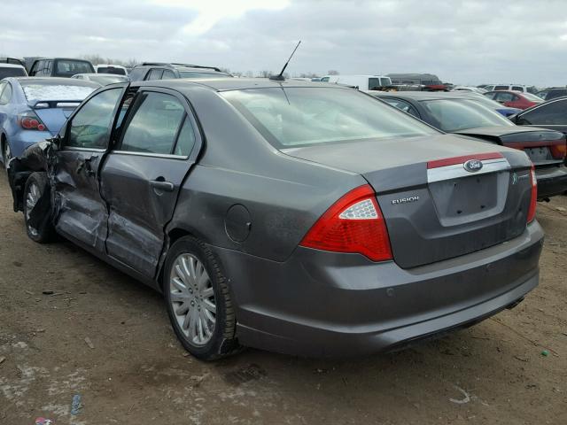 3FADP0L34BR116359 - 2011 FORD FUSION HYB GRAY photo 3