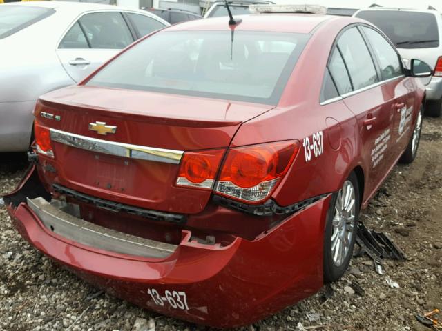 1G1PH5SBXD7270362 - 2013 CHEVROLET CRUZE ECO RED photo 4