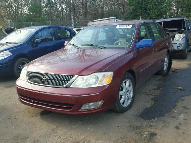 4T1BF28B1YU007225 - 2000 TOYOTA AVALON XL BURGUNDY photo 2