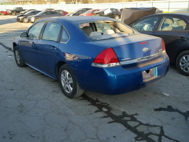 2G1WA5EK2A1119326 - 2010 CHEVROLET IMPALA LS BLUE photo 3