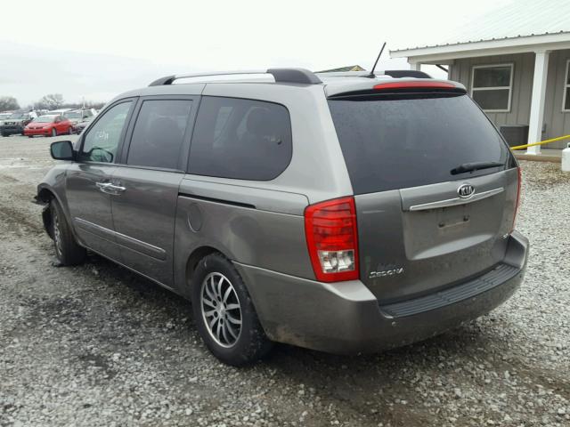 KNDMH4C75C6442493 - 2012 KIA SEDONA EX GRAY photo 3