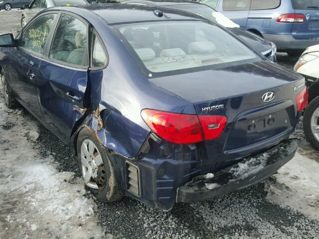 KMHDU46D08U565775 - 2008 HYUNDAI ELANTRA GL BLUE photo 3