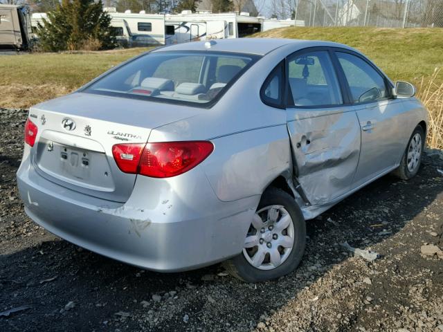 KMHDU46D97U184263 - 2007 HYUNDAI ELANTRA GL SILVER photo 4