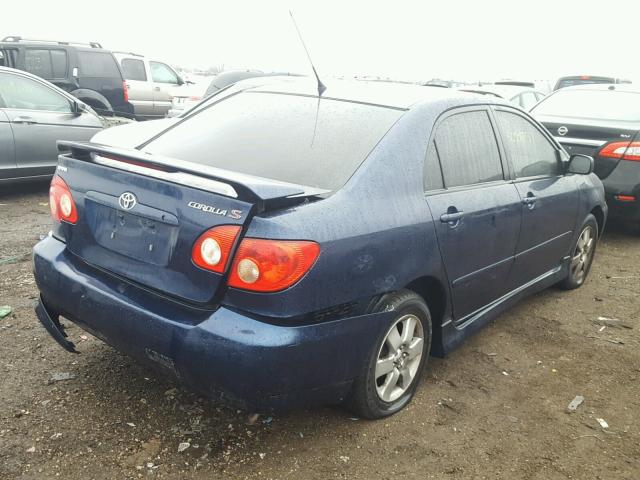 2T1BR32E17C744487 - 2007 TOYOTA COROLLA CE BLUE photo 4