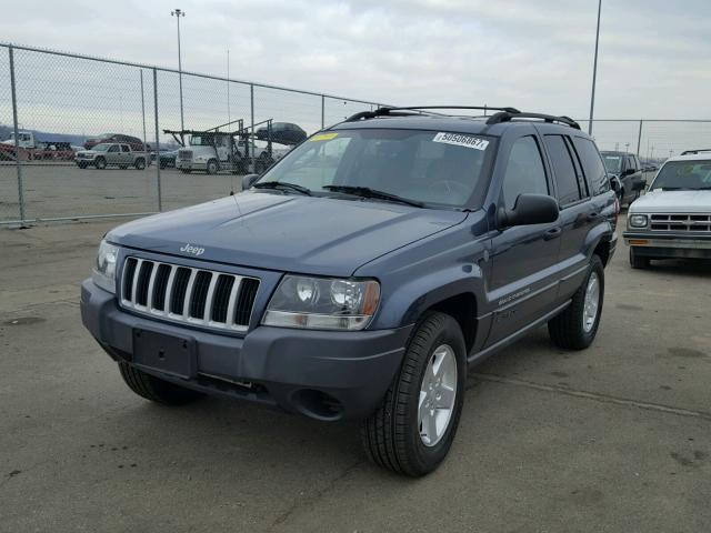 1J4GW48S04C308360 - 2004 JEEP GRAND CHER BLUE photo 2