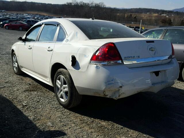 2G1WB57NX91114987 - 2009 CHEVROLET IMPALA LS WHITE photo 3