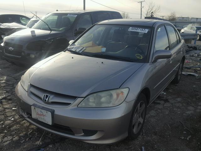 1HGES26774L012409 - 2004 HONDA CIVIC EX TAN photo 2