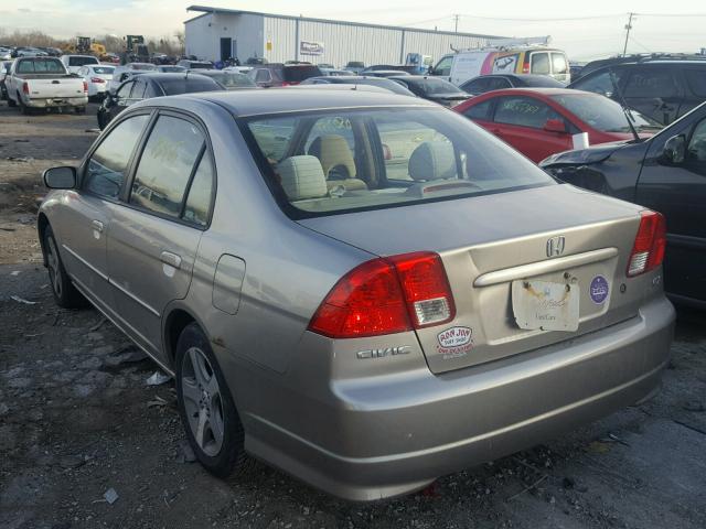 1HGES26774L012409 - 2004 HONDA CIVIC EX TAN photo 3