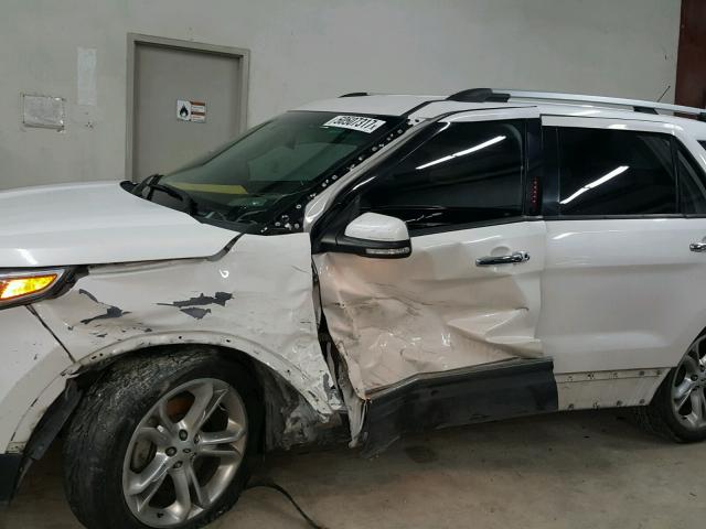 1FM5K7F88EGA65534 - 2014 FORD EXPLORER L WHITE photo 9