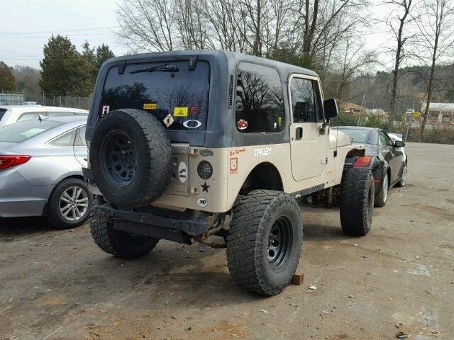 1J4FY19P7SP261378 - 1995 JEEP WRANGLER / BEIGE photo 4