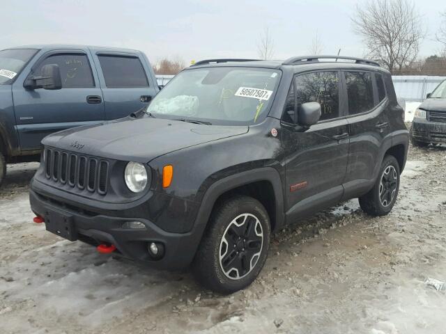 ZACCJBCT8GPC92898 - 2016 JEEP RENEGADE T BLACK photo 2