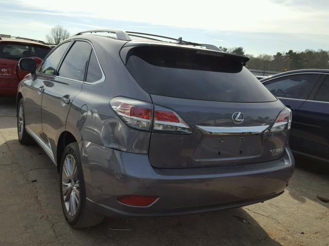 2T2ZK1BA0DC112169 - 2013 LEXUS RX 350 GRAY photo 3