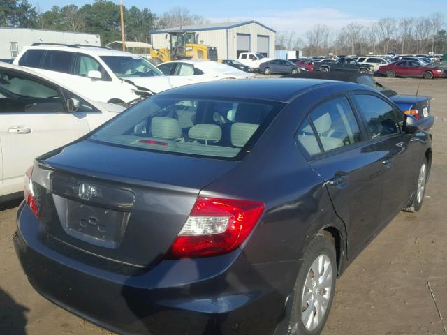 19XFB2E50CE008373 - 2012 HONDA CIVIC LX GRAY photo 4