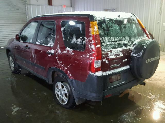 JHLRD78832C022948 - 2002 HONDA CR-V EX BURGUNDY photo 3