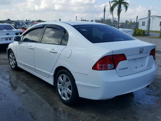 2HGFA16528H517275 - 2008 HONDA CIVIC LX WHITE photo 3