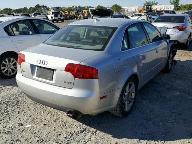 WAUAF78E17A235312 - 2007 AUDI A4 2 SILVER photo 4