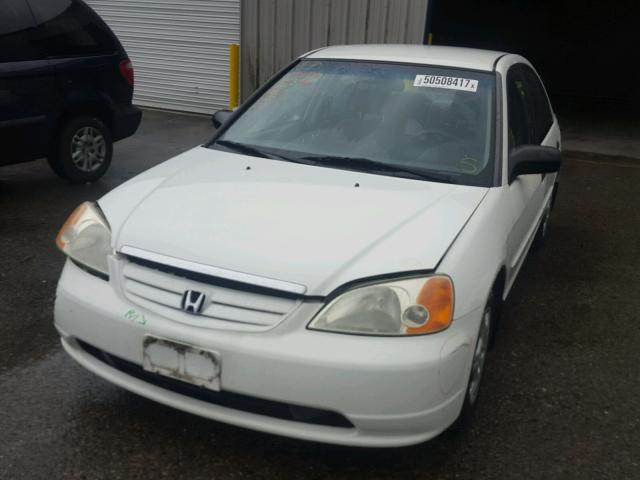 2HGES15551H614633 - 2001 HONDA CIVIC LX WHITE photo 2