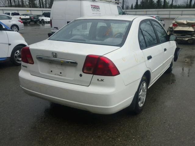 2HGES15551H614633 - 2001 HONDA CIVIC LX WHITE photo 4