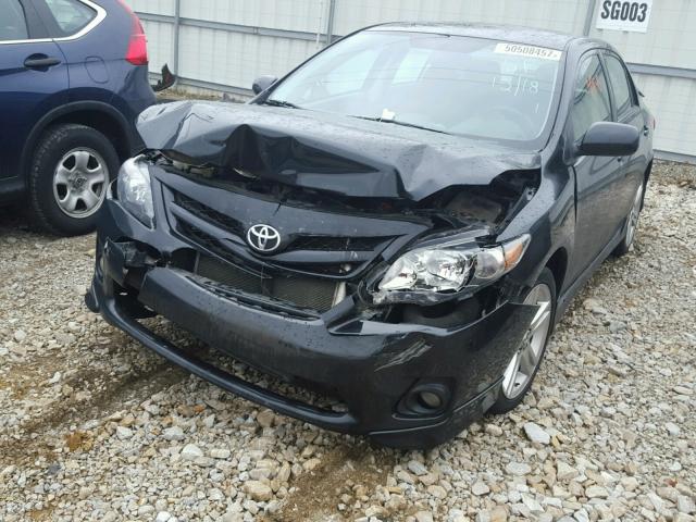 2T1BU4EE8DC926375 - 2013 TOYOTA COROLLA BA BLACK photo 2