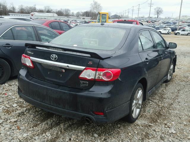 2T1BU4EE8DC926375 - 2013 TOYOTA COROLLA BA BLACK photo 4