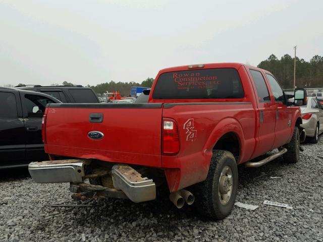 1FT7W2BT1BEB45649 - 2011 FORD F250 SUPER RED photo 4