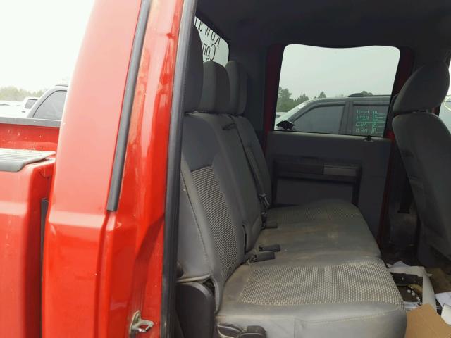 1FT7W2BT1BEB45649 - 2011 FORD F250 SUPER RED photo 6