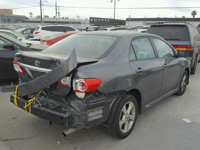 2T1BU4EE3BC556580 - 2011 TOYOTA COROLLA BA GRAY photo 4