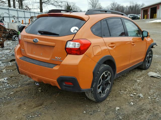 JF2GPAVC4E8342466 - 2014 SUBARU XV CROSSTR ORANGE photo 4