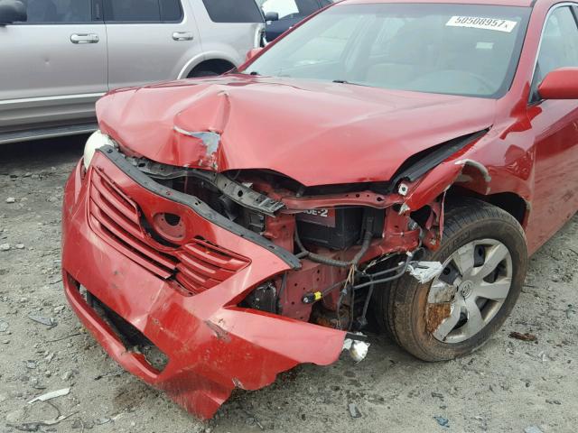 4T4BE46K99R132837 - 2009 TOYOTA CAMRY BASE RED photo 9