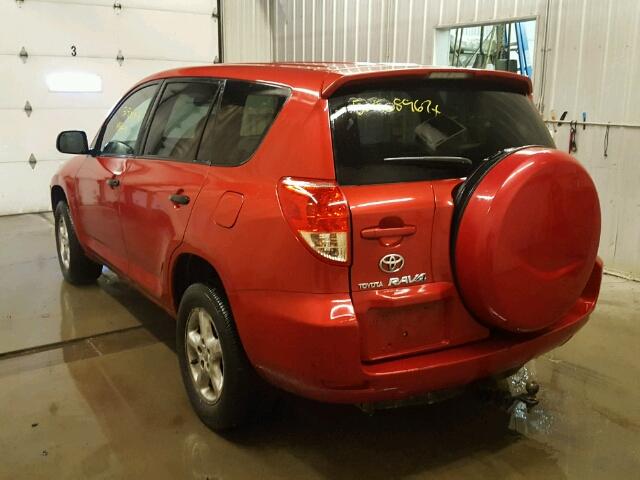 JTMBD33V785144651 - 2008 TOYOTA RAV4 RED photo 3