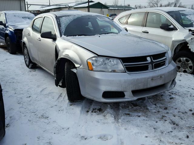 1C3CDZABXCN126447 - 2012 DODGE AVENGER SE SILVER photo 1