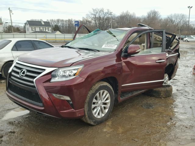 JTJBM7FX4F5108625 - 2015 LEXUS GX BASE MAROON photo 2