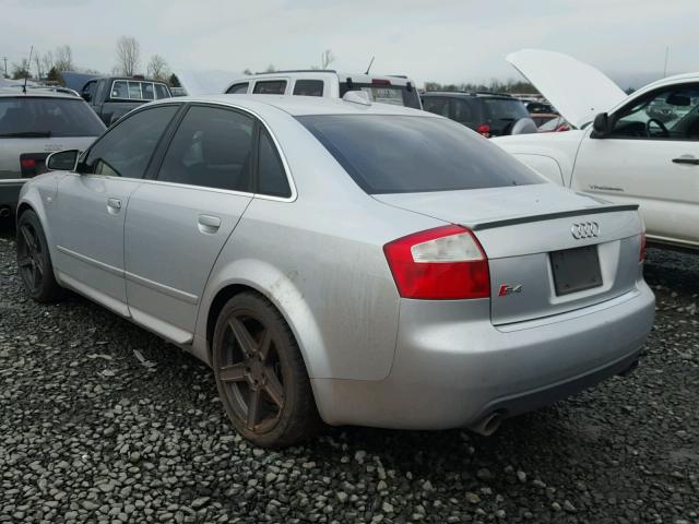 WAUPL68E34A278543 - 2004 AUDI S4 GRAY photo 3