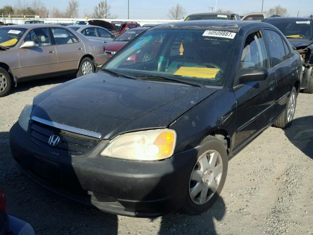 2HGES26702H581077 - 2002 HONDA CIVIC EX 黑色 照片 2