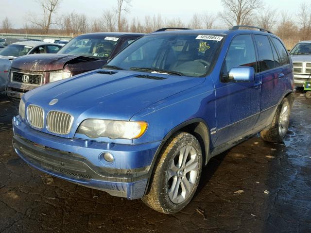 5UXFB93563LN80257 - 2003 BMW X5 4.6IS BLUE photo 2